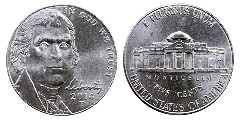 2014 P Jefferson Nickel Coin Value Prices, Photos & Info
