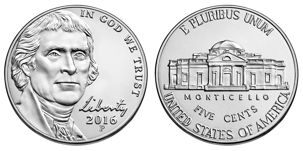 2016 P Jefferson Nickel Coin Value Prices, Photos & Info
