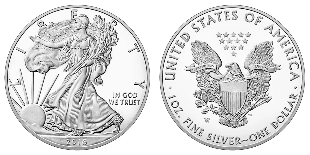 2016 W American Silver Eagle Bullion Coin 30th Anniversary Edition
