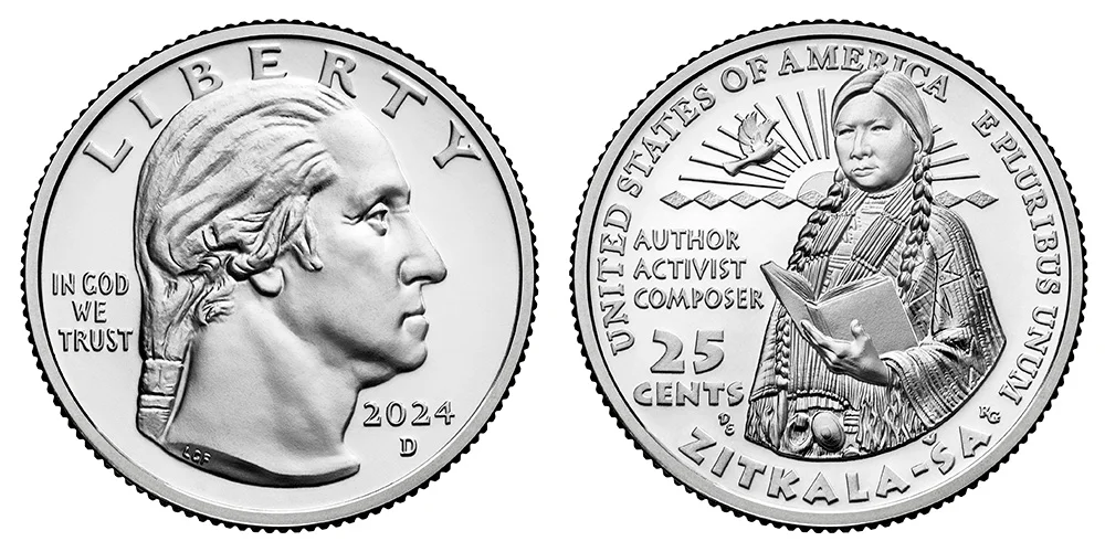 2024 D Zitkala-Sa Quarter American Women Quarters Program Coin