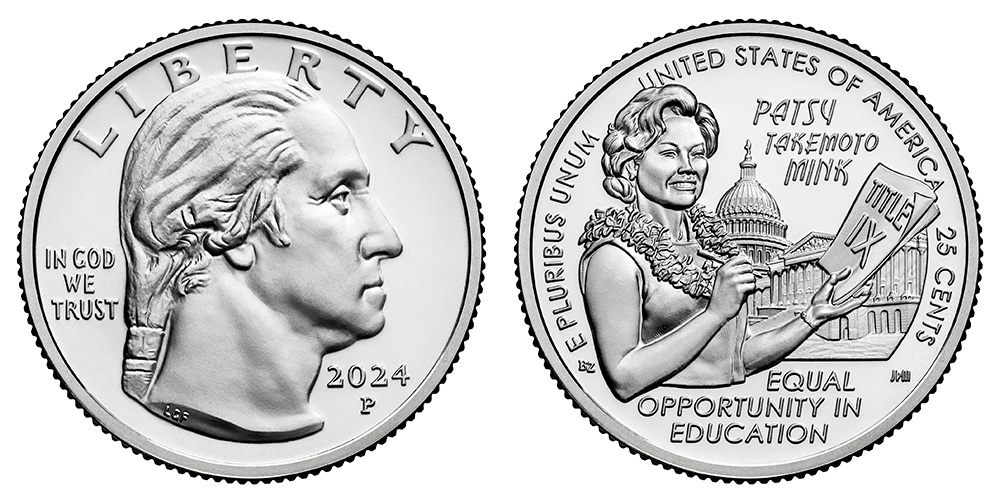 2024 P Patsy Takemoto Mink Quarter American Women Quarters Program