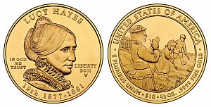 2011 Lucy Hayes First Spouse Gold Coin