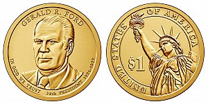 2016 Gerald Ford Presidential Dollar Coin Design