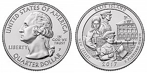 2017 Ellis Island National Monument Quarter Design - New Jersey