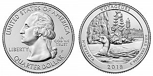 2018 Voyageurs National Park Quarter Design - Minnesota