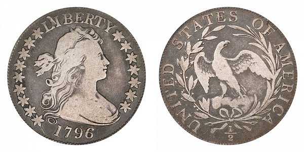 1796 Draped Bust Half Dollar - 16 Stars 