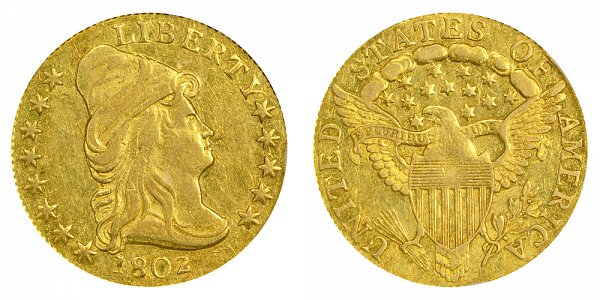 1802 Turban Head $2.50 Gold Quarter Eagle - 2 1/2 Dollars 