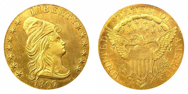 1807 Turban Head $2.50 Gold Quarter Eagle - 2 1/2 Dollars 