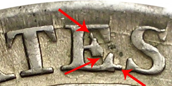 1814 E/A Capped Bust Half Dollar - E Over A Error 