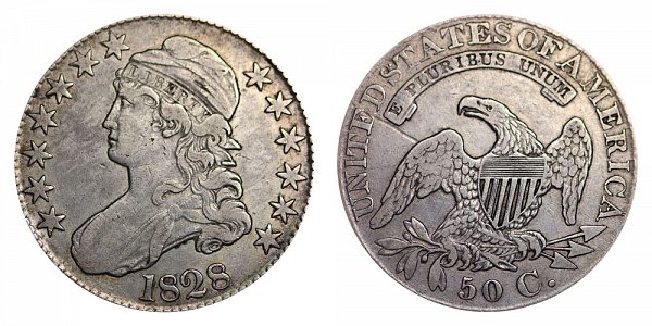 1828 Capped Bust Half Dollar - Curl Base No Knob 2 