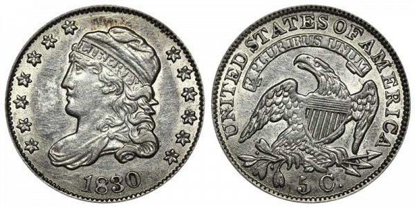 1830 Capped Bust Half Dime 