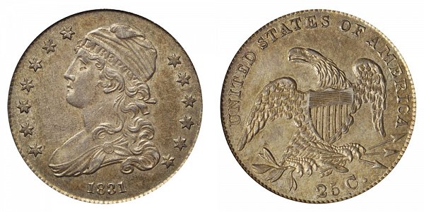 1831 Capped Bust Quarter - Large Letters 