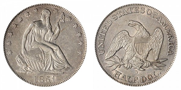 1851 O Seated Liberty Half Dollar 