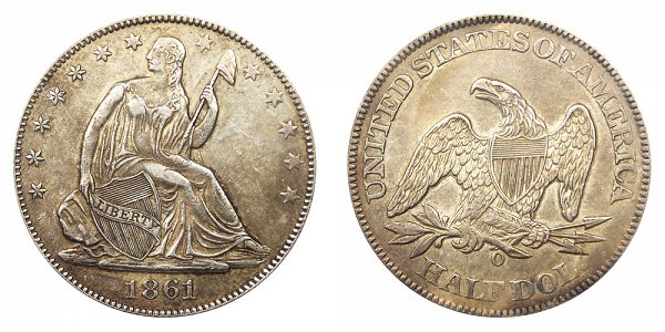 1861 O Seated Liberty Half Dollar 