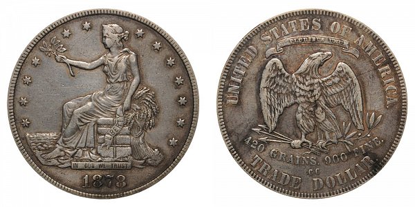 1878 CC Trade Silver Dollar 
