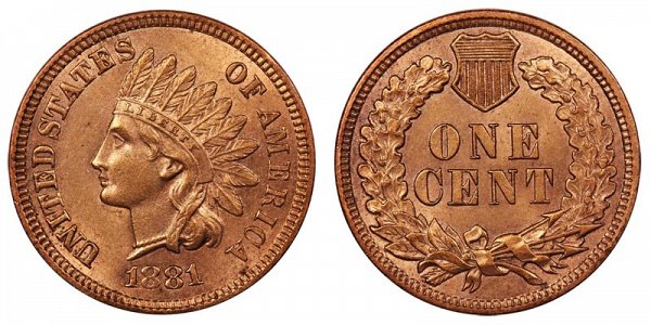 1881 Indian Head Cent Penny 