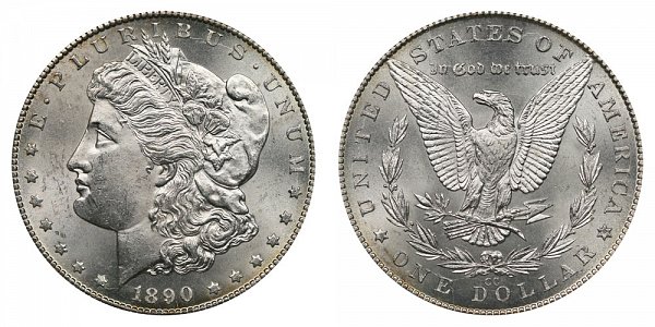 1890 CC Morgan Silver Dollar 