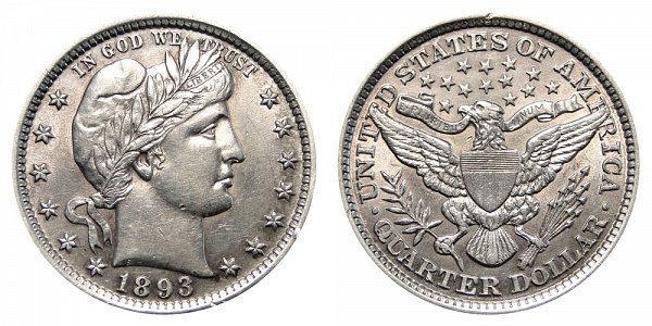 1893 Barber Quarter 