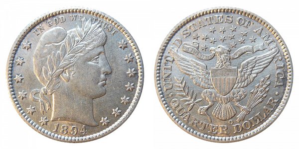 1894 O Barber Quarter 
