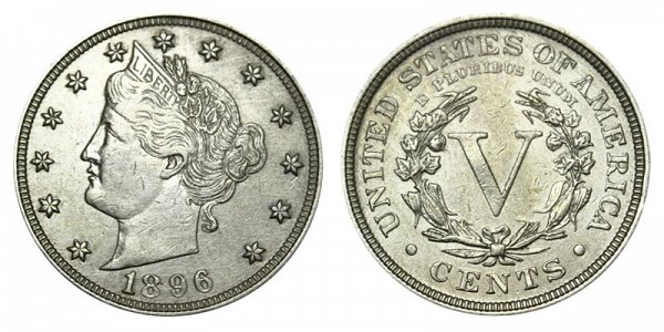 1896 Liberty Head V Nickel 