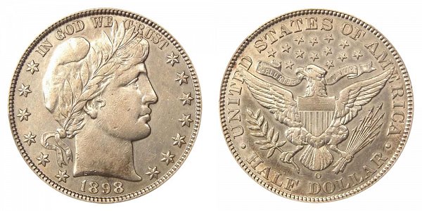 1898 O Barber Silver Half Dollar 