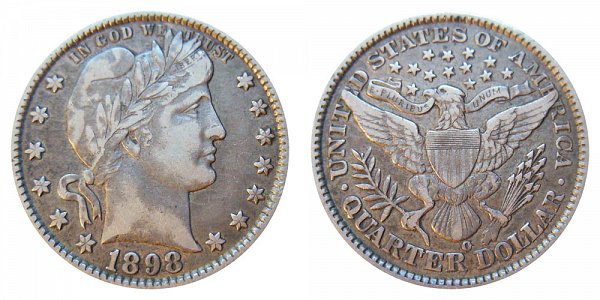 1898 O Barber Quarter 