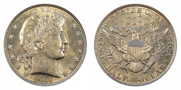 1903 Barber Silver Half Dollar 