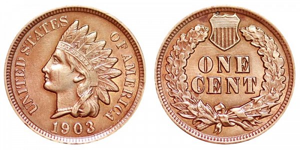 1903 Indian Head Cent Penny 