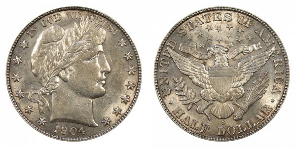 1904 S Barber Silver Half Dollar 