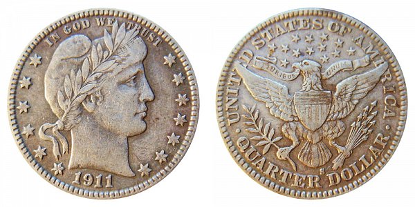 1911 S Barber Quarter 