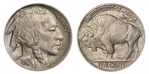 1916 Indian Head Buffalo Nickel 