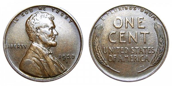 1920 D Lincoln Wheat Cent Penny 