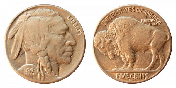 1925 S Indian Head Buffalo Nickel 