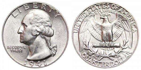 1941 Washington Silver Quarter 