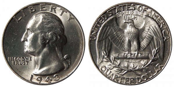 1943 Washington Silver Quarter 