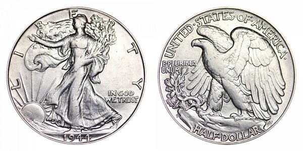 1944 D Walking Liberty Silver Half Dollar 
