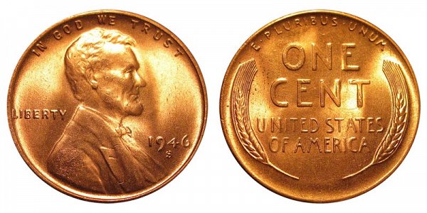 1946 S Lincoln Wheat Cent Penny 