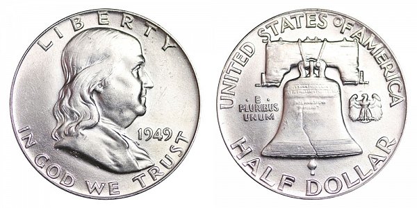 1949 Franklin Silver Half Dollar 