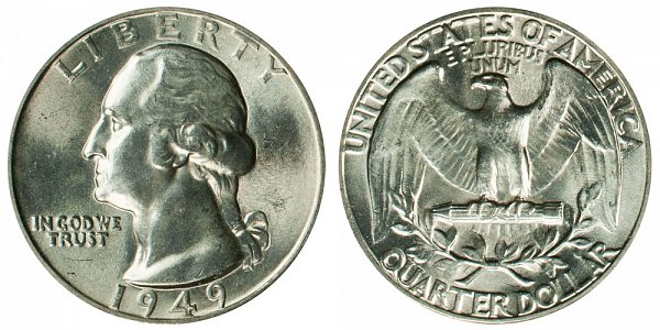1949 Washington Silver Quarter 