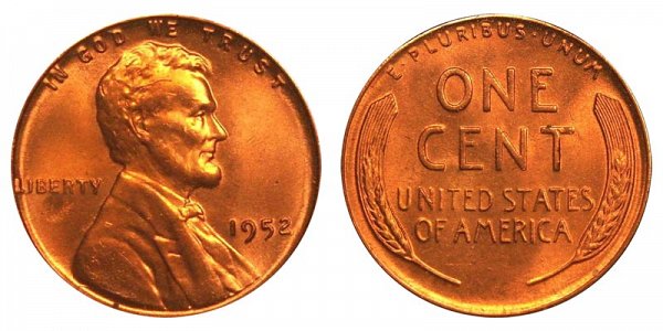 1952 Lincoln Wheat Cent Penny 