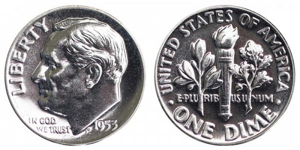 1953 Silver Roosevelt Dime 