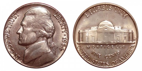 1954 D Jefferson Nickel 