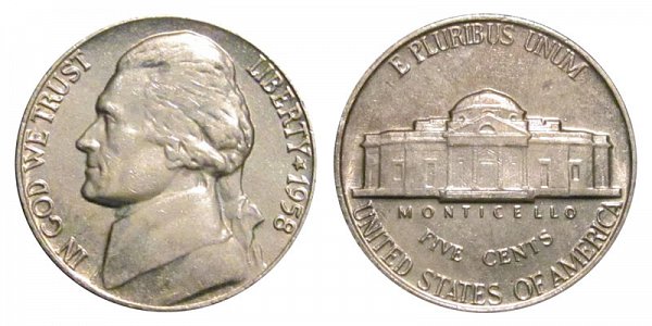 1958 Jefferson Nickel 