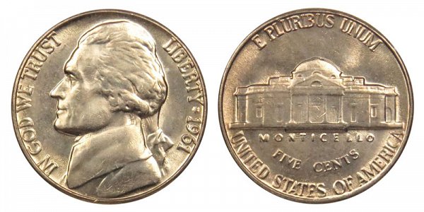 1961 Jefferson Nickel 
