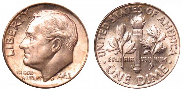 1962 D Silver Roosevelt Dime 