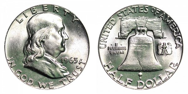 1963 Franklin Silver Half Dollar 