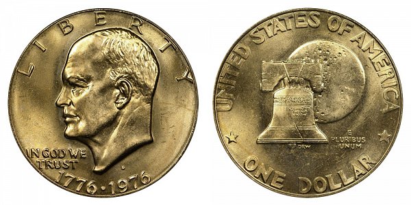 1976 D Type 1 Bicentennial Eisenhower Ike Dollar 