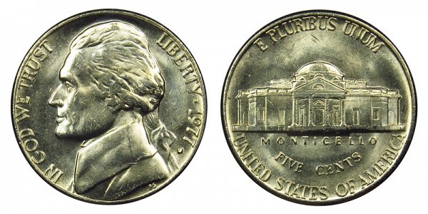 1977 D Jefferson Nickel 