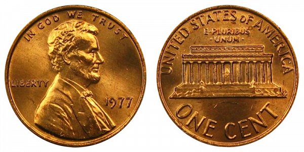 1977 Lincoln Memorial Cent Penny 