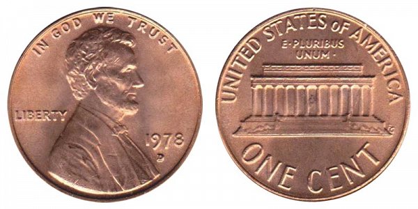 1978 D Lincoln Memorial Cent Penny 